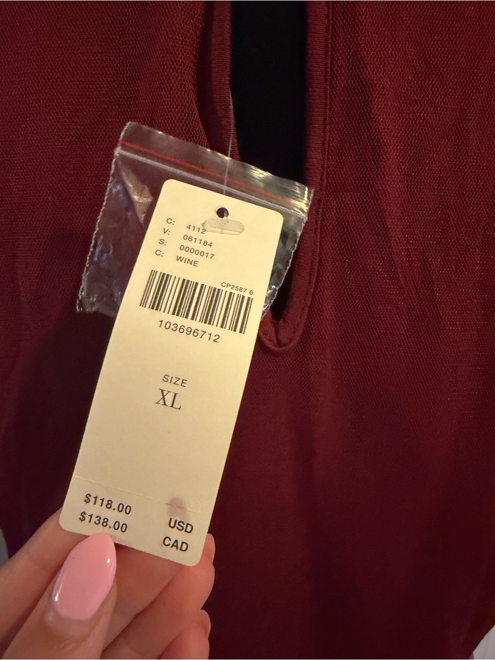NWT Anthropologie Embroidered High-Neck Tank Top in Burgundy and Blush - Picture 5 of 9
